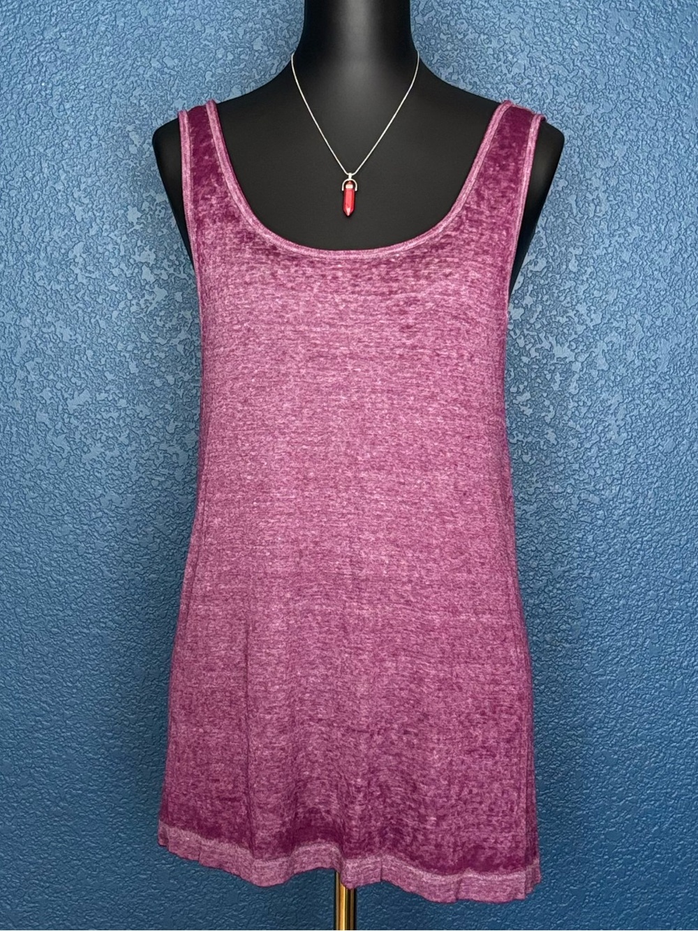 💜WE THE FREE💜 Lightweight Velvety Plum Swing Tank Top, crisscross back